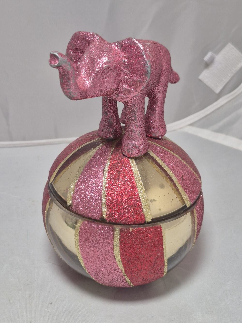💥 Anthropologie Lavender Balsam Fresh Floral Glass Circus Elephant Candle New